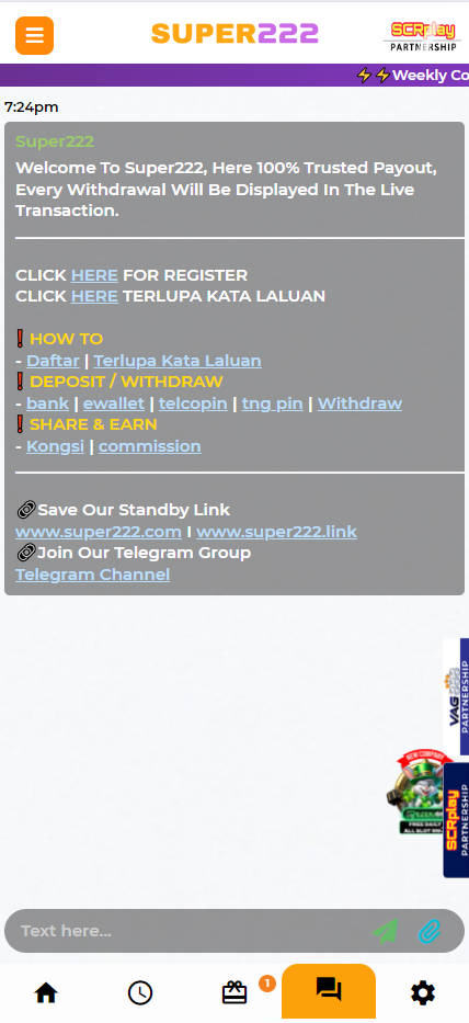 Super222 - Live Chat - mygmofficial