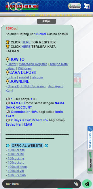 100Cuci - Live Chat - mygmofficial