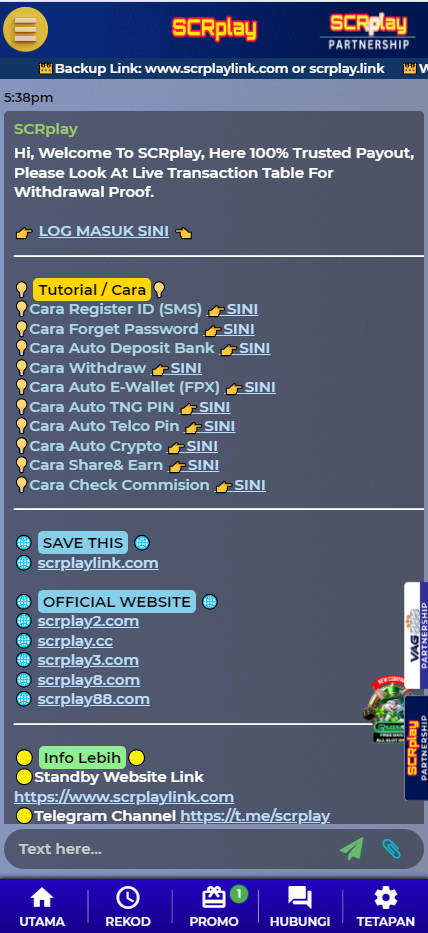 SCRplay - Live Chat - mygmofficial