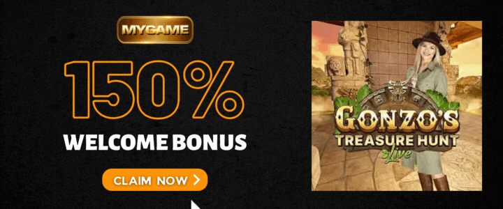 Mygame 150% Welcome Bonus- Gonzo's Treasure Hunt
